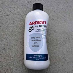 NEW Arrest My Vest odor eliminating spray for body armor gear vehicles 16 oz bottle Midnight fragrance