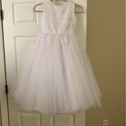 Communion / Flower Girl Dress White 