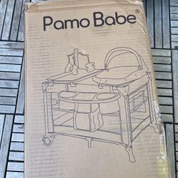 Pamo Babe Unisex Nursery Center Baby Playard with Bassinet & Changing Table, 0-36 Months