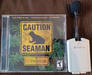Seaman COMPLETE in box + MIC attachment TESTED Sega Dreamcast sony playstation ps1 ps2 nintendo gamecube gameboy xbox