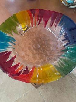 Glass decor or serving bowl
