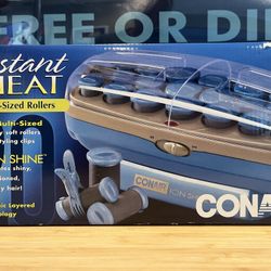 New in Box Conair Instant Heat 20 Multi Sized Rollers Hair Curling Styling Clip Vintage Ion Shine