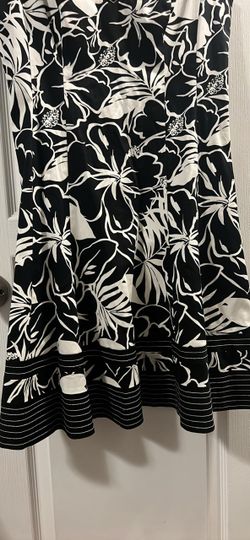 Nine West Black and White Floral Maxi Skirt