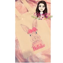 Easter tote bags personalized