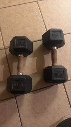 2× 30 LB Hex Dumbbells — $65 OBO