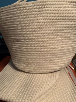 3 Cotton Woven Rope Storage Baskets
