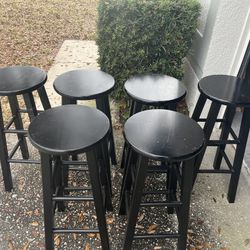 Six Solid Barstools