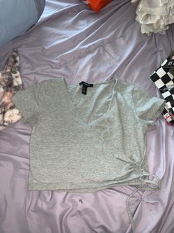 Grey Crop Top