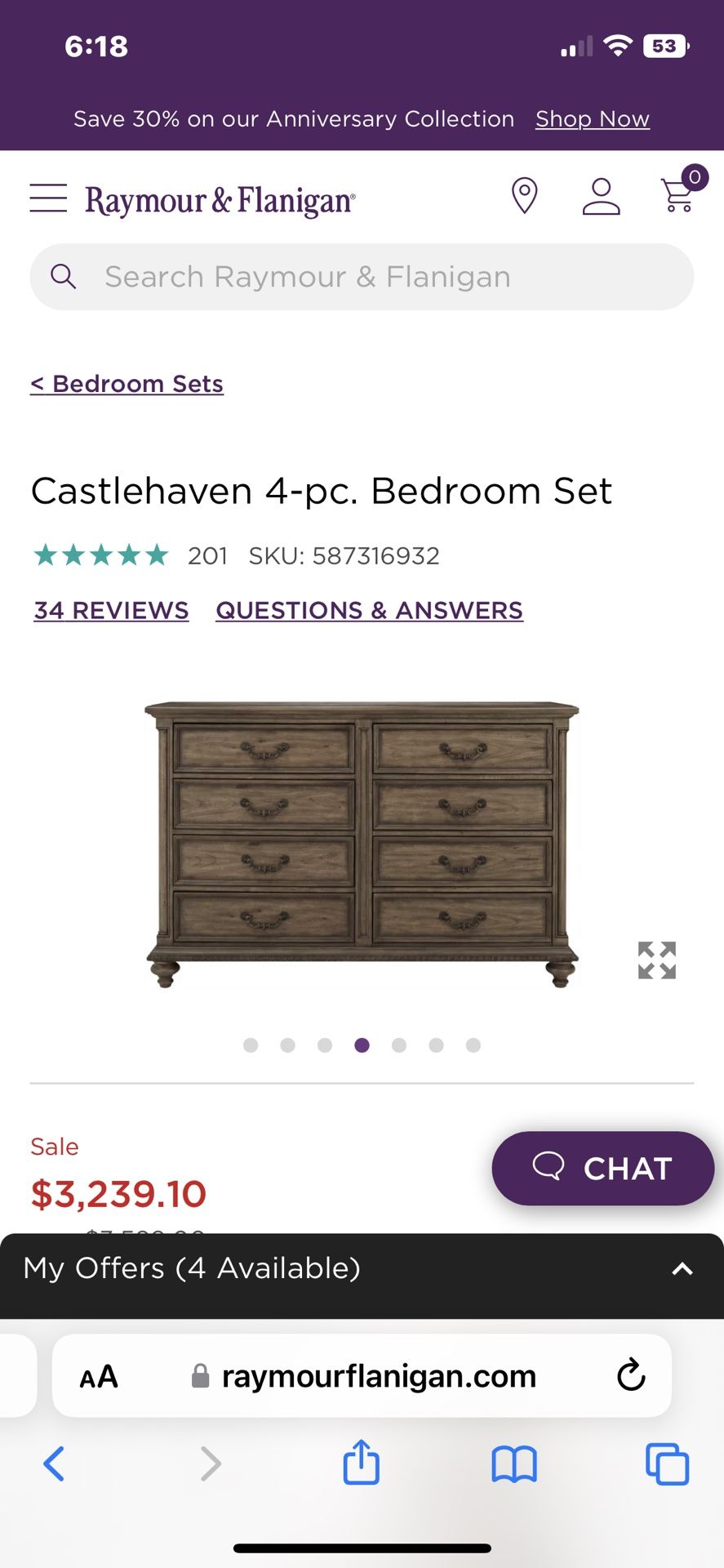 Castle heaven Bedroom Set 5pcs