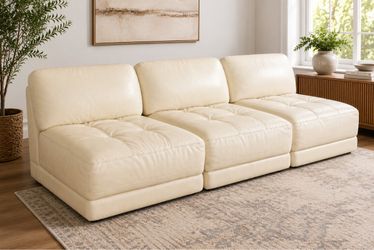 🤍 STUNNING Cream 3-Piece Modular Sofa — Must See!