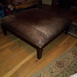 Leather Ottoman