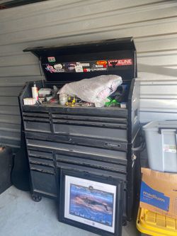 Husky tool box with tools