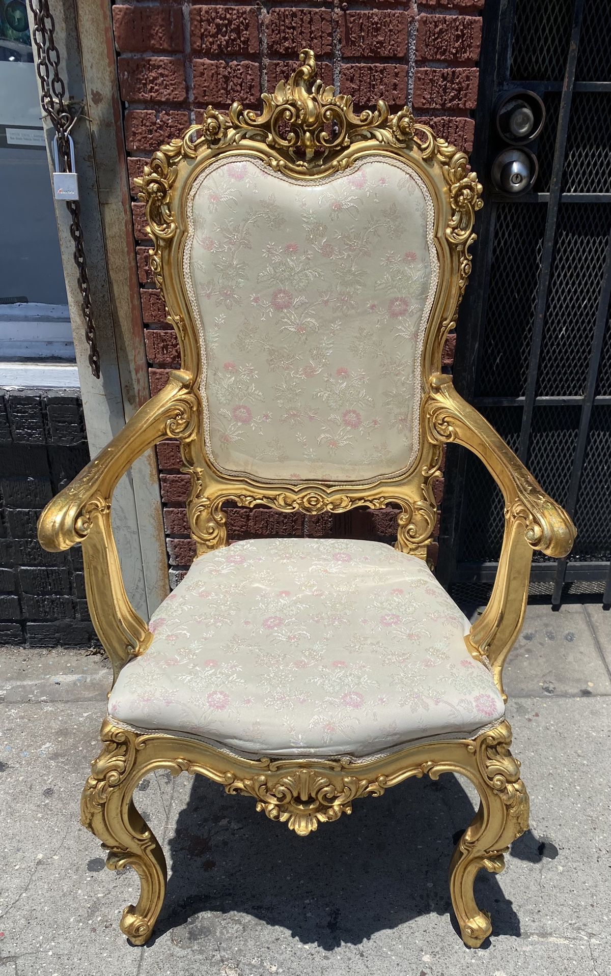 Antique Italian Silik Arm Chair Italy Check My Other Posts
