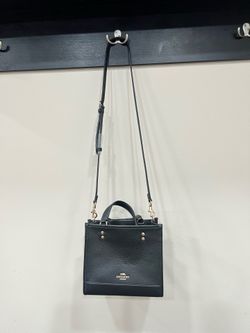 NEW Coach Refined Leather Demi Tote 22 Black – Tags Attached, Never Used