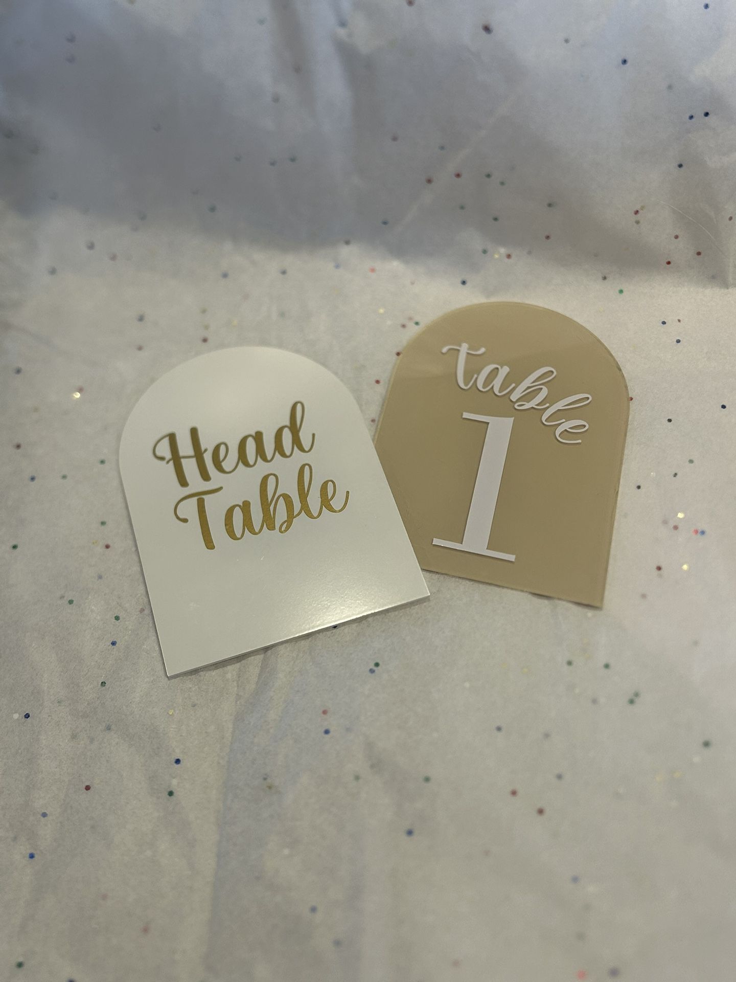 Acrylic Table Numbers