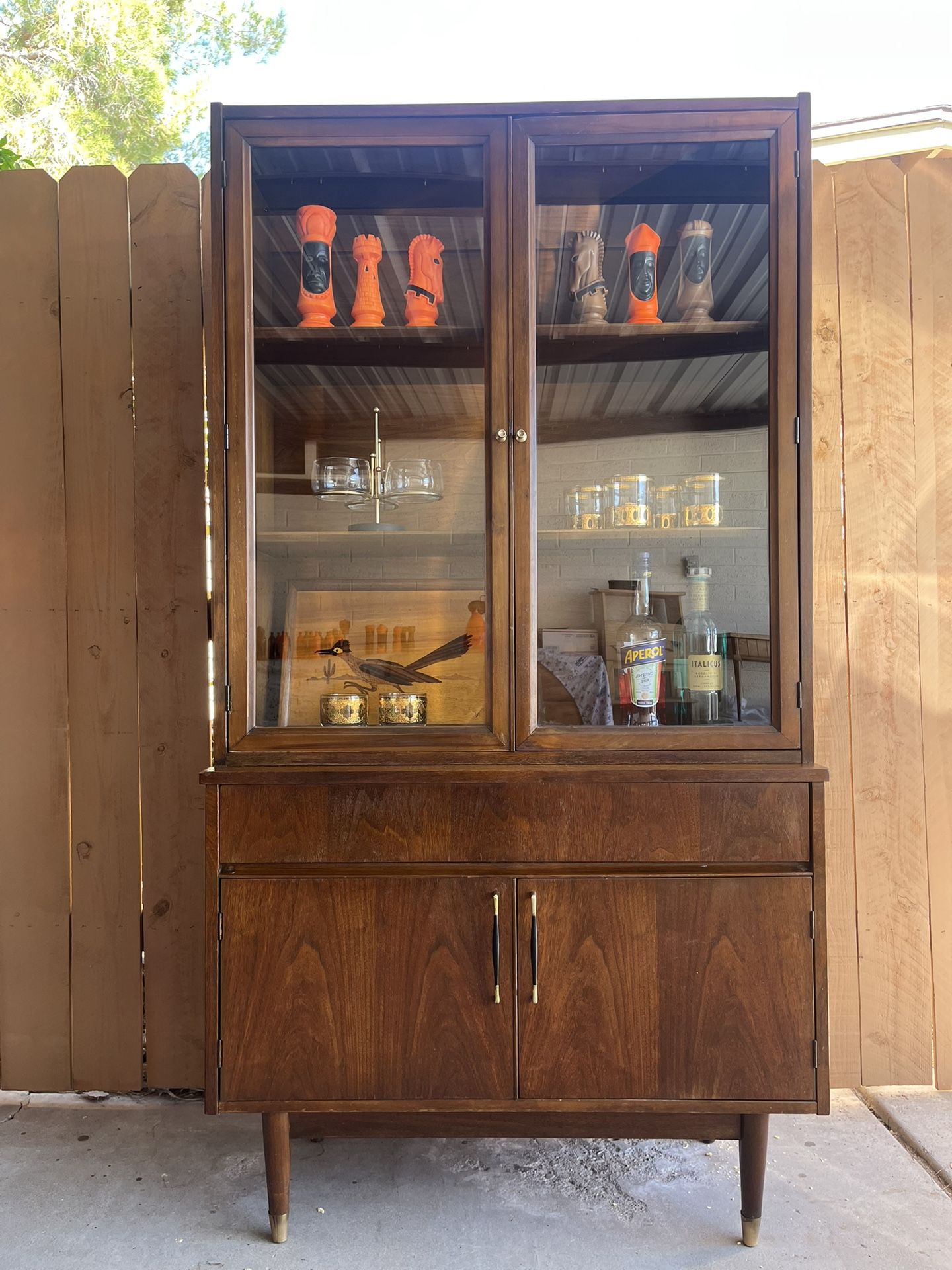 Vintage MCM Broyhill Petite China Cabinet