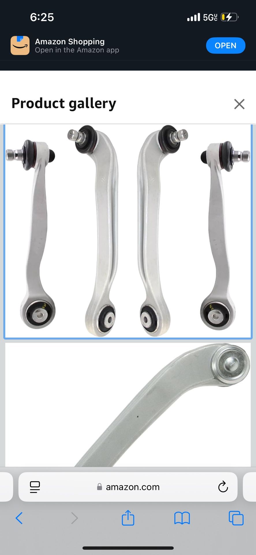 4Pcs Front Upper Control Arm Ball Joint Tie Rod Sway Bar Kit for 2006-2011 Audi A6, for 2005-2011 A6 Quattro, for 2004-2010 A8 Quattro, for 2007-2008