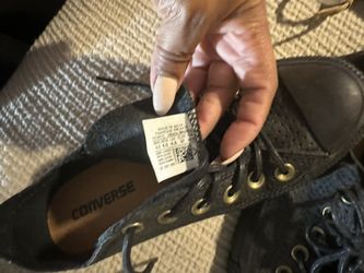 Black Leather Converse Sneakers