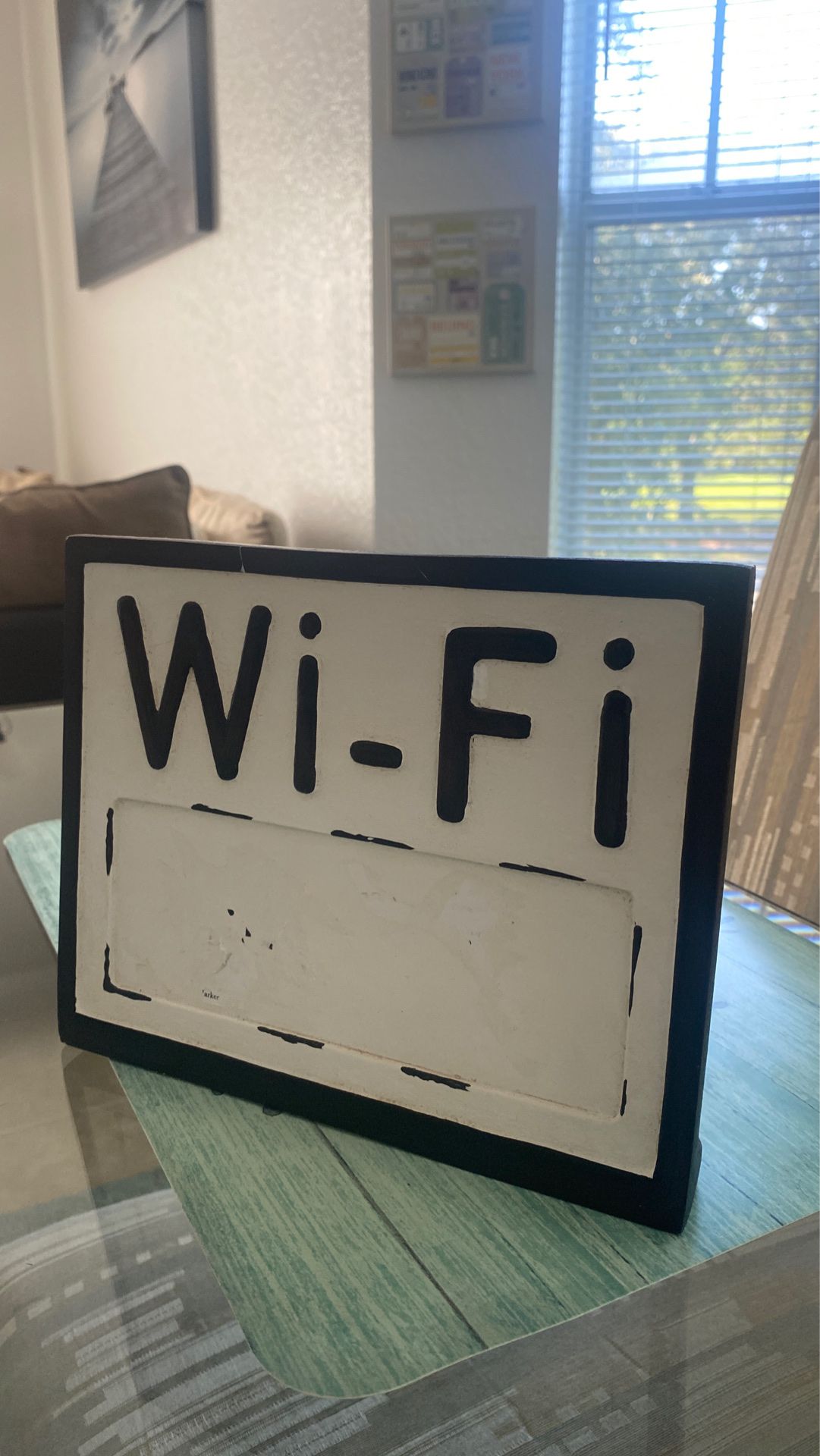 Wi-Fi password sign