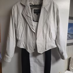 Wilson Leather  Jacket With Leather Dress   $75