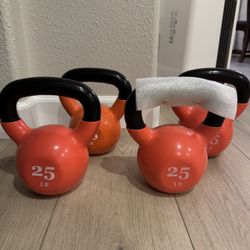 Set of 4 × 25 lb Kettlebells (100 lb Total) 
