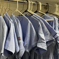 Entire Lot Of Scrubs, 10+ Med Pants, 12+ Sm Tops, 2 Sweaters 