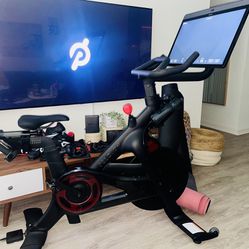 Peloton + Bike With Yoga Set, Resistance Bands, And Two Pairs Of Shoes