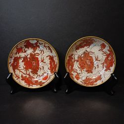 Vintage Japanese Porcelain Bowls Pair 