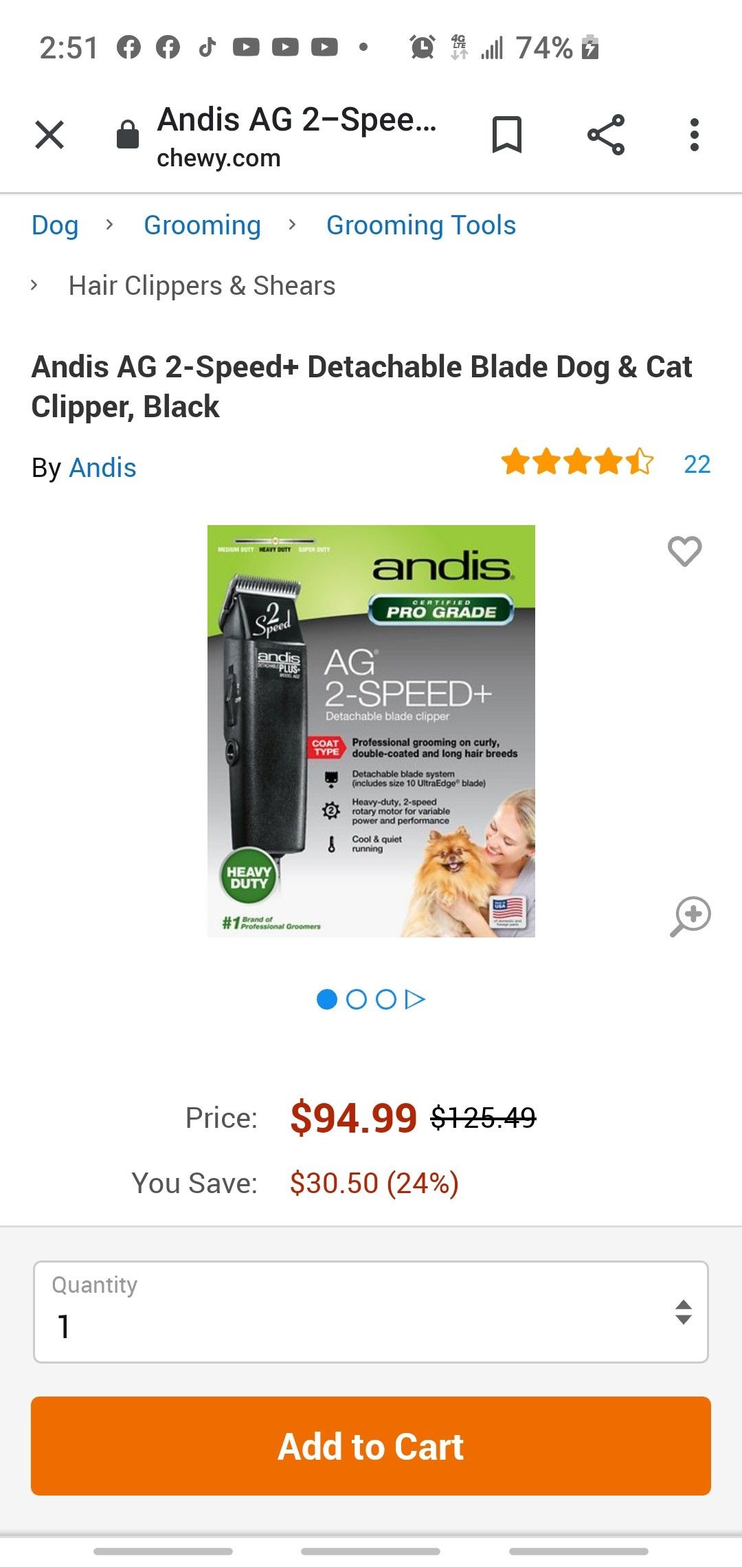 Andis Grooming Clippers