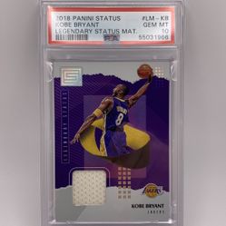 Kobe Bryant Legendary Status Materials Game-Worn Jersey Patch PSA 10