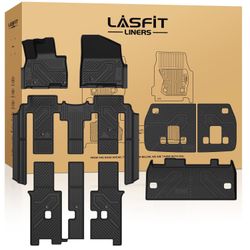Floor Mats & Backrest Mats & Cargo Mat for Kia Carnival Hybrid 7/8 Seats 2026 2025 (Only Fit Hybrid), All Weather TPE Custom Fit Floor Liners Full Set