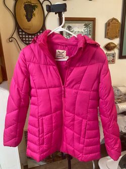 Faded Glory Pink Puffer Jacket with Hood
