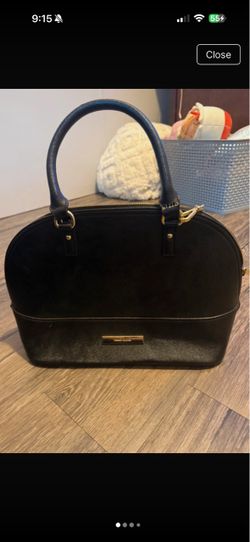 Anne Klein Black Dome Satchel Handbag