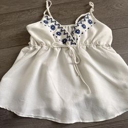 White baby doll top