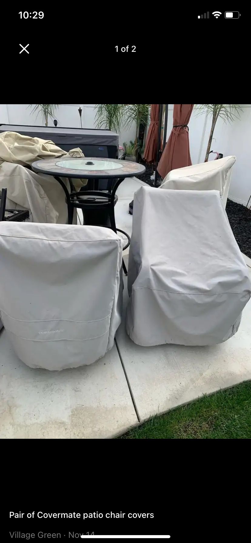Pair Of Covermates Patio Chair Covers