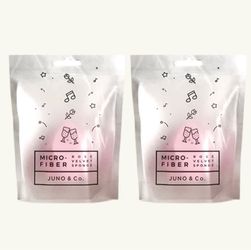 5 Pieces Of Juno & Co MICROFIBER ROSÉ SPONGE. - Pink