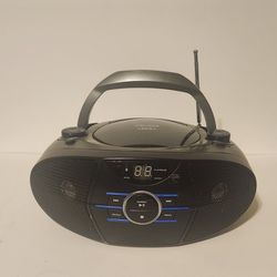 Jensen Black Portable Am/FM Radio Top Loading CD Player Bluetooth 4.35lb Used