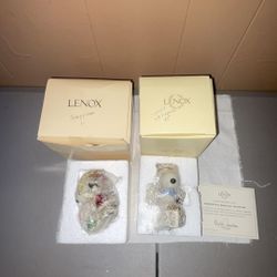 Lenox Snoopy Collectibles - Christmas w/ Snoopy Ornament + Snoopy Birthday Wish