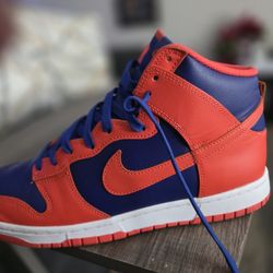 NIKE UPTOWN BLUE AND ORANGE SIZE 11 NEW NO BOX