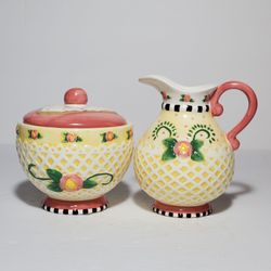 Mary Engelbreit Sugar Bowl and Creamer Have a Heart