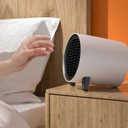 Warm Air Blower Home Office Study Desktop Warmer Machine for Winter

Color : White

