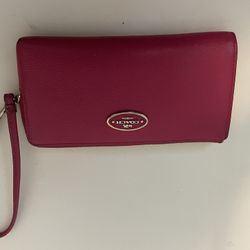 Pink Coach Wallet/clutch