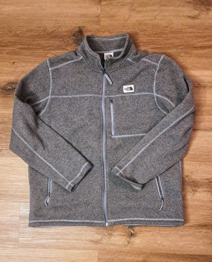The North Face Campshire Fleece Jacket Men’s Size XL Grey Full Zip Pre•Owned