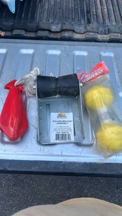 Boat, trailer, roller and buoys