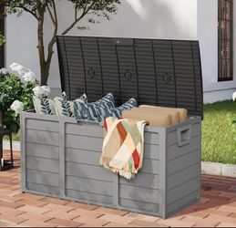 Caja de almacenamiento 75 galones caja de exteriores 75 gallon deck box 75 gallon storage bin 🆕✅