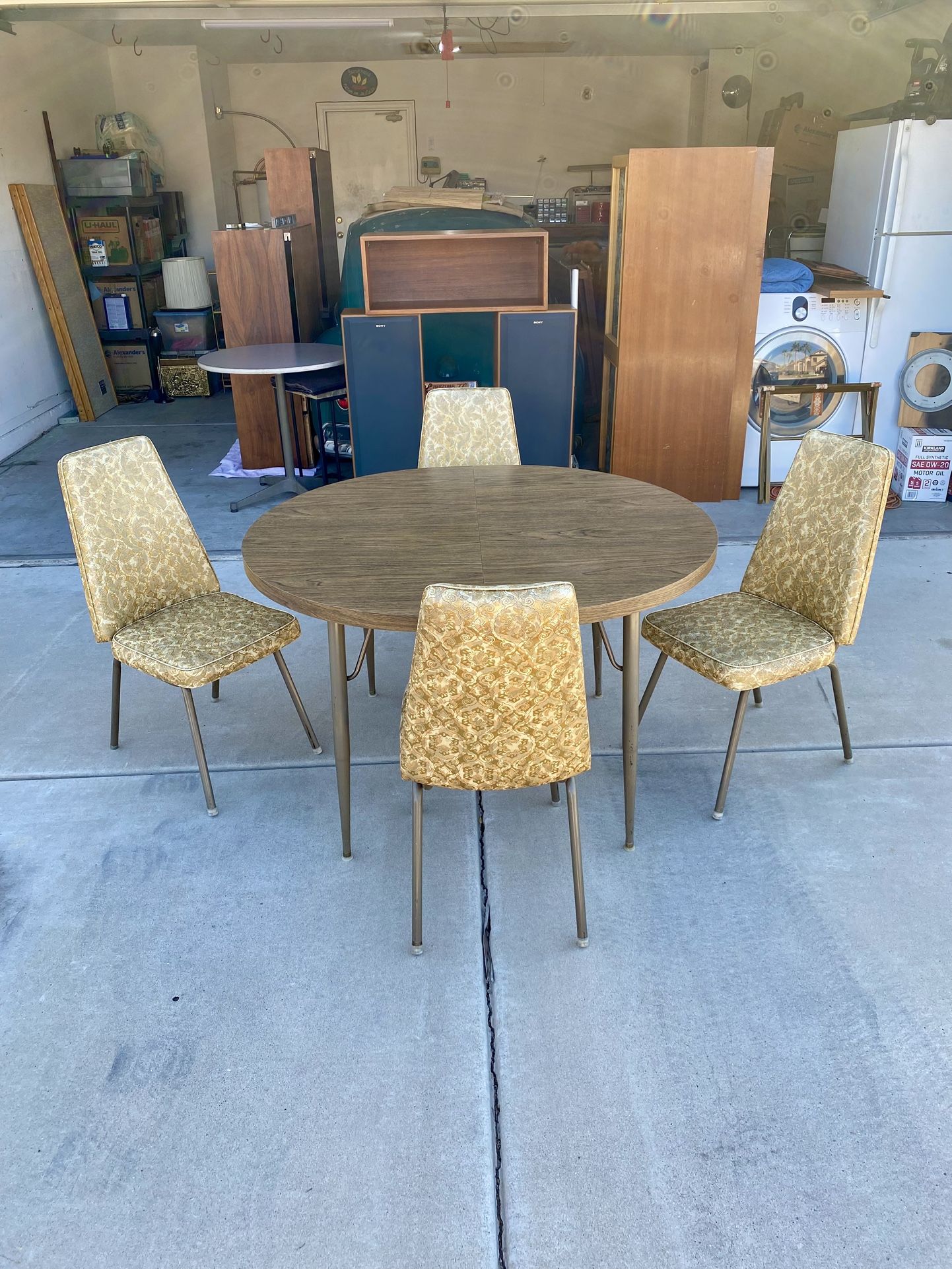 Mid-Century Modern Dinette Set with 4 Chairs