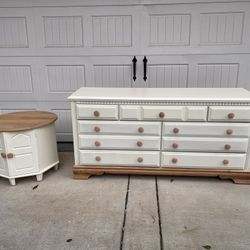 Refinished Dresser And End Table 