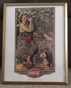 Norman Rockwell Coca Cola lithograph “old Oaken Bucket”. Distributed 1969. Mint condition. Framed and ready to hang.