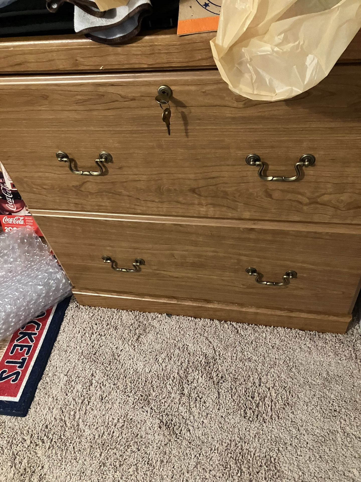 Wooden Dresser with Lock