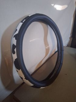 Cow Print Steering Wheel Cover